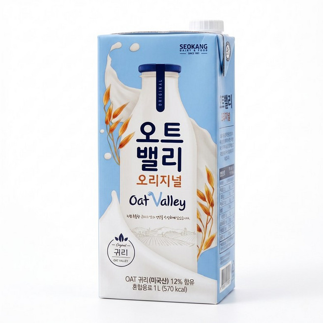 오트밸리 오리지널 귀리우유 오트밀크 1L 10팩 락토프리