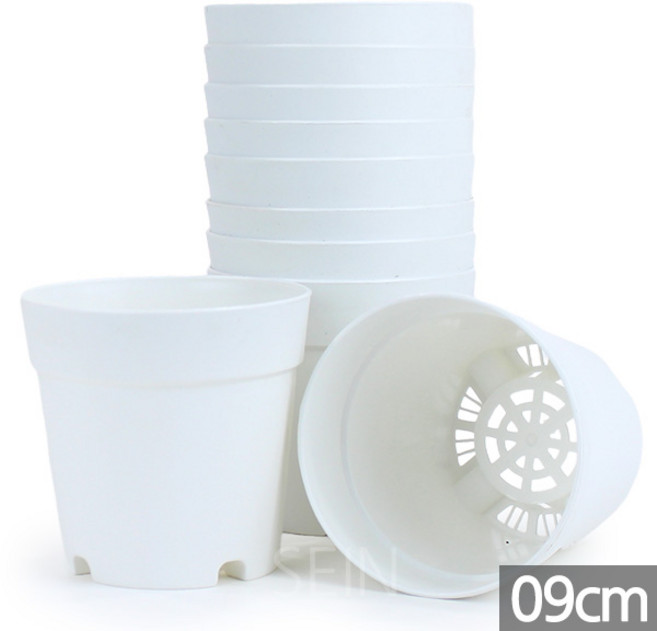 세인화분 플라스틱 토기분 10P, 10개, 09호 플라스틱토기분(화이트)