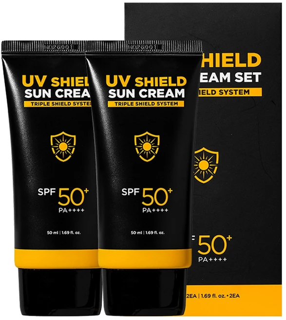 미프 UV쉴드 선크림 SPF50 PA++++, 50ml, 2개 - 쿠팡
