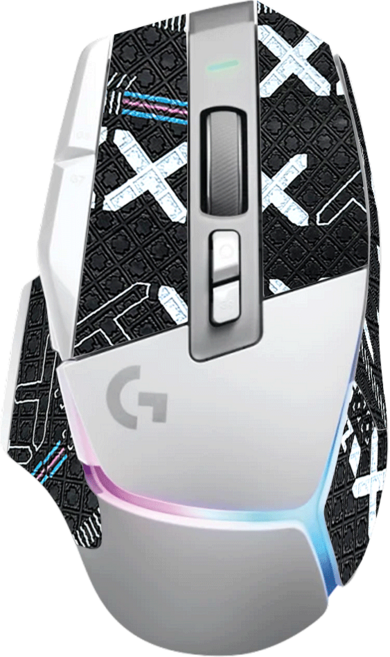 로지텍 G502 X/X Plus 호환 하프커버 그립스티커, 블랙, Logitech G502 X / X Plus