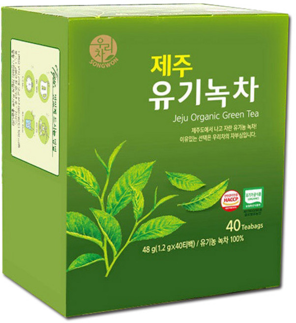 송원 제주 유기녹차 40티백, 1.2g, 40개입, 1개