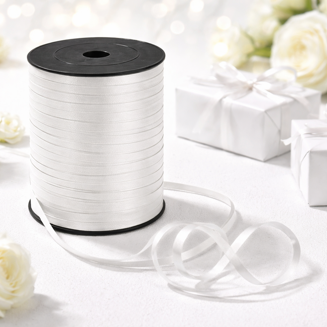 브로키 풍선 컬링리본 끈 대용량 컬링용품, 1개, 450m, 대용량컬링리본_화이트