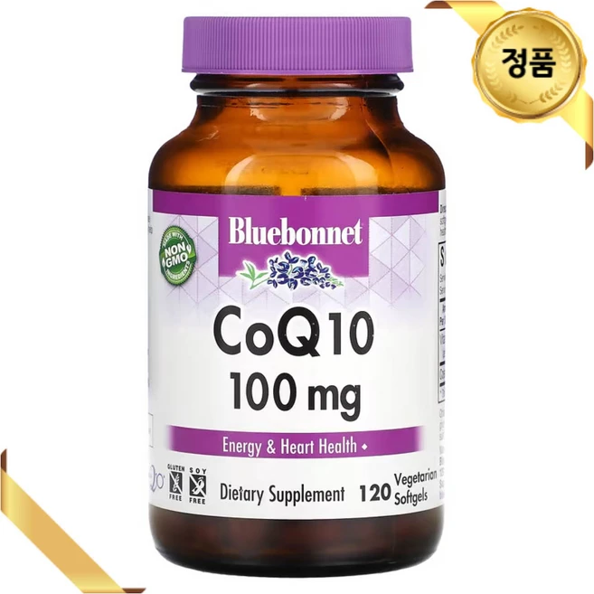 블루보넷 CoQ10 100mg 식물성 120정 비타민 E 이 d 알파 토코페롤 코큐텐 코큐10 코Q10 코엔자임 큐텐 코엔자임큐10 코엔자임Q10 유비퀴논 유비퀴놀 카네카 효능, 1개 - 쿠팡