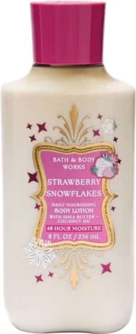 [Bath and Body works] 배쓰앤바디웍스 BBW 스트로베리 스노우플레이크 바디로션, 1개, 236ml