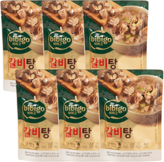 CJ 비비고 갈비탕 400g X 6개, 1세트