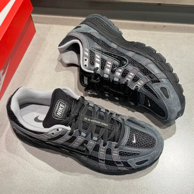 NK P-6000 스웨이드 블랙 남성 여성 운동화 러닝화 키높이 발편한 런닝화