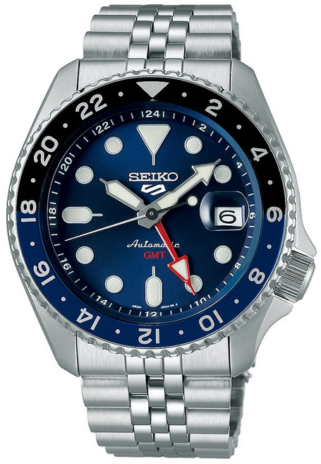 세이코 남성 남자 블루 실버 오토매틱 메탈시계 SSK003K1