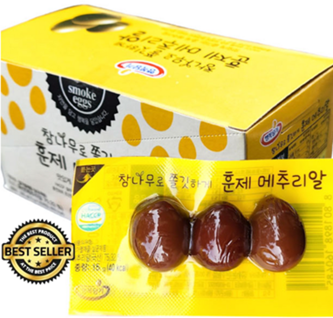 한푹 훈제메추리알 행복담기 참나무 훈연, 1개