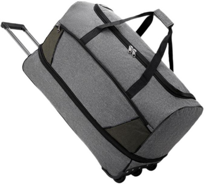 GHSHOP 바퀴 달린 더플 백 여행 트롤리 백 접이식 토트 운반 가방 휴대용 밤새 가방 수하물 여성 피크닉 남자 여행