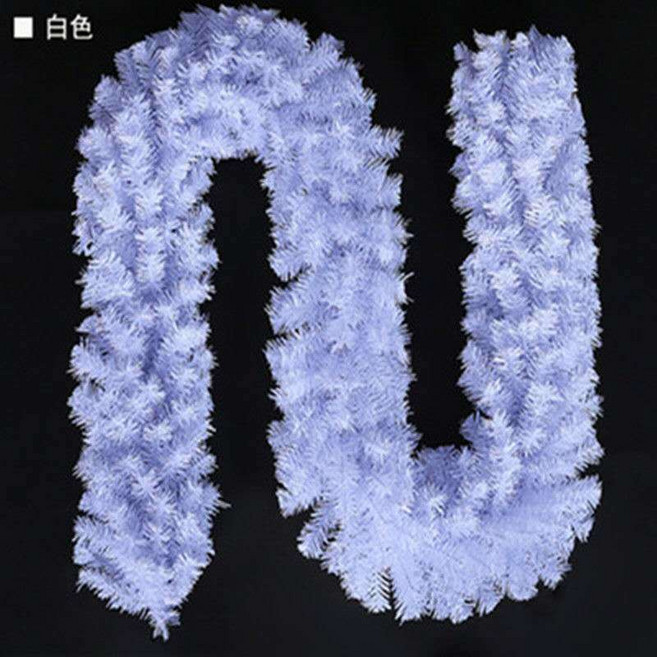 聖誕藤條 聖誕節裝飾 帶燈花環, 1個, 白色（裸枝）, 白色