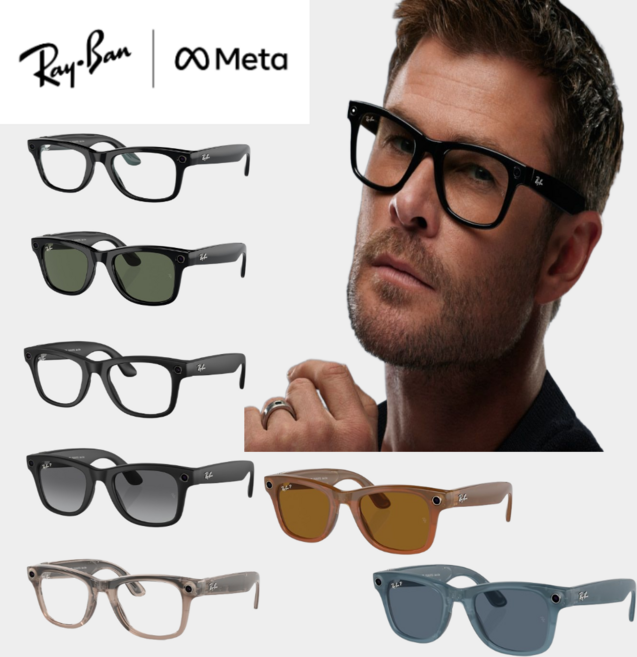 레이밴 메타 스마트 카메라 안경 선글라스 미국 정품 RAYBAN X META WAYFARER 7가지