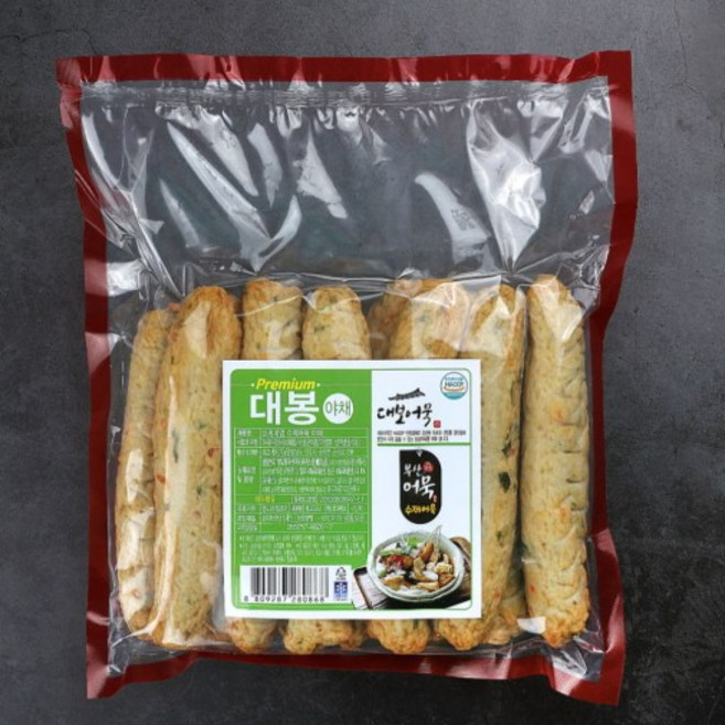 [대보어묵] 부산어묵Premium 대봉(야채) 수제어묵 오뎅, 1kg, 1개