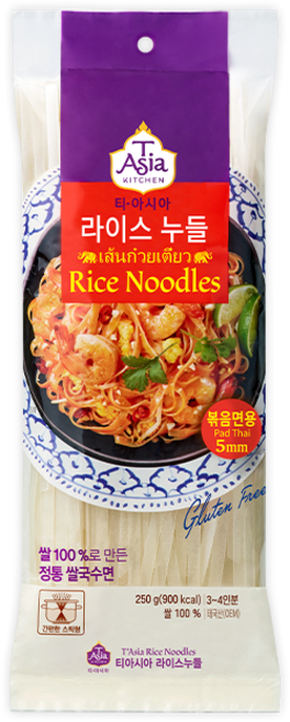 티아시아키친 라이스누들 볶음면용 5mm, 250g, 24개