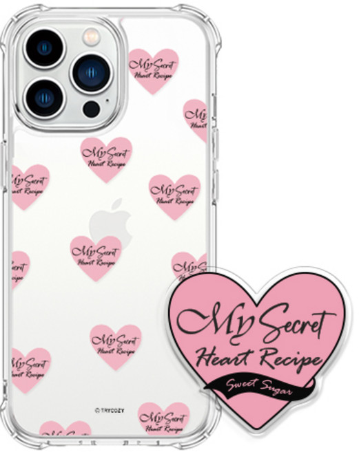 하트 레시피 갤럭시 아이폰 젤하드 휴대폰 케이스+아크릴톡