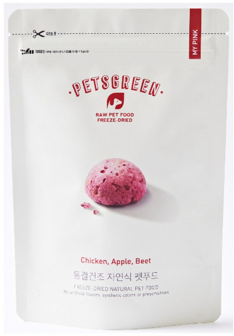 펫츠그린 동결건조 자연식 수제 간식, 마이핑크 맛, 1개, 35g