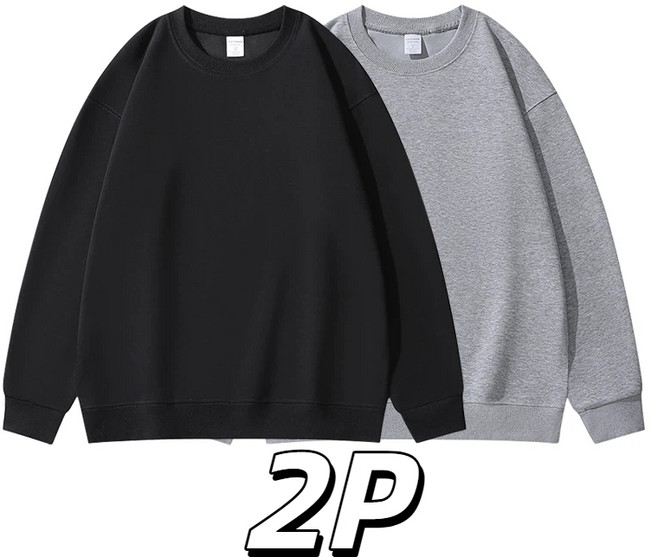 남자 맨투맨 긴팔티 면질 데일리 맨투맨 2장 세트 남자여사 TANLZ-018