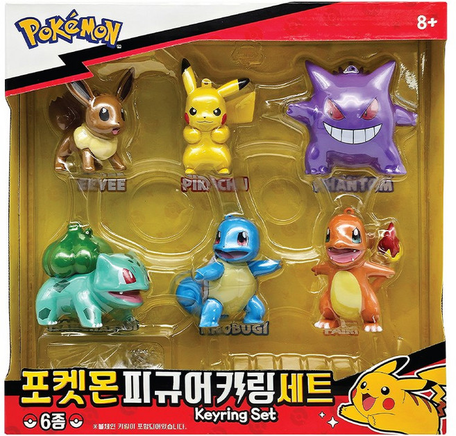 [토이세븐] 포켓몬 피규어 키링 6종세트, 1세트