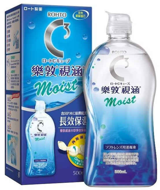 樂敦視涵水感多效保養液500ml/1000ml，長效保濕，清涼滋潤，隱形眼鏡護理液, 1個