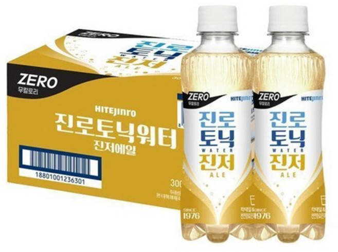 하이트진로 토닉워터 진저에일 제로 300ml PET 12입