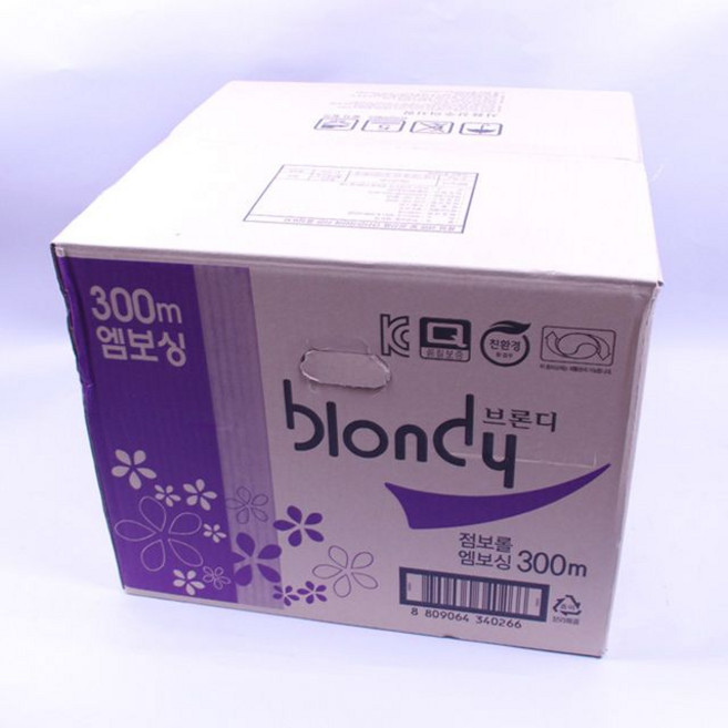 싱그린 꽃무늬 점보롤(2겹) 300m 16롤 1Box