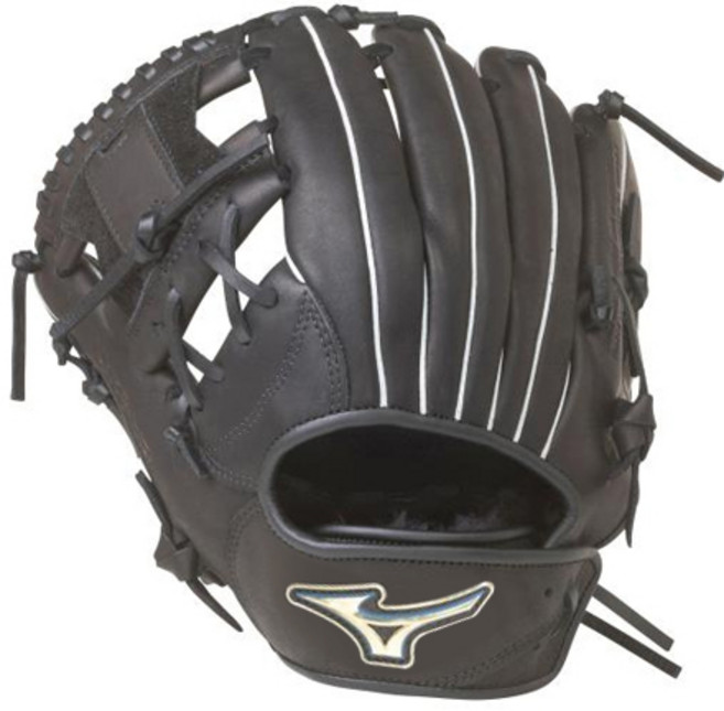 미즈노 유소년 셀렉 나인 내야 글러브 M사이즈 좌투용 16720, 블랙
