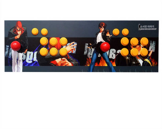 아케이드 조이스틱 2인용 오락실 올인원 콘솔 레트로, 1개, 01 6버튼 일자배열