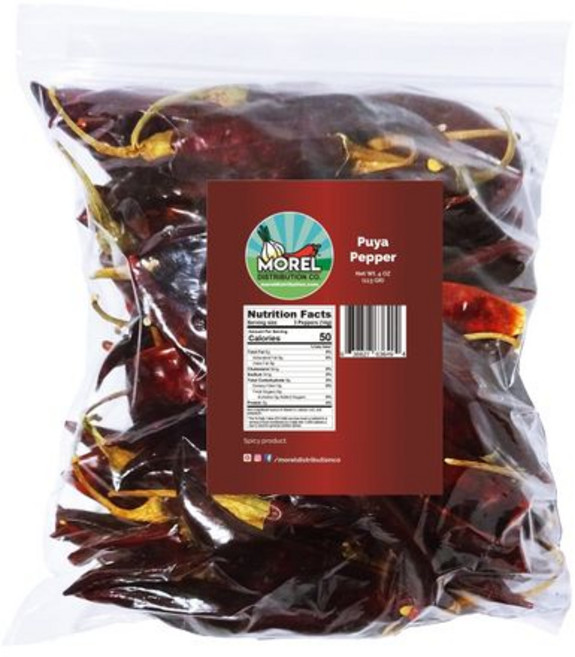 건조 칠레 푸야 고추/무게: 4온스 8온스 1파운드 2 Dried Chile Puya Peppers/Weights: 4 Oz 8 Oz 1 Lb 2 Lbs 5 Lbs, 1개, 113g