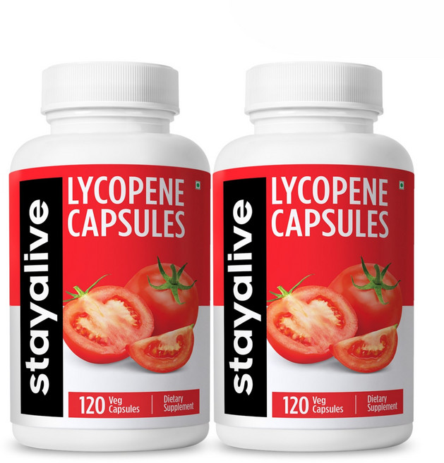 StayAlive 고함량 라이코펜 Lycopene 60mg 토마토추출물 남성용 리코펜 라이코펜, 2개, 120정