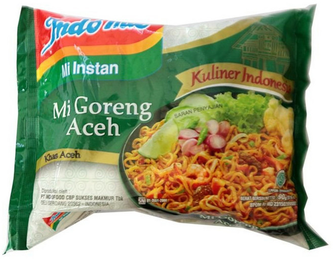 Indomie Instant Noodle Mi Goreng Aceh 90그램 (3피스), 1개