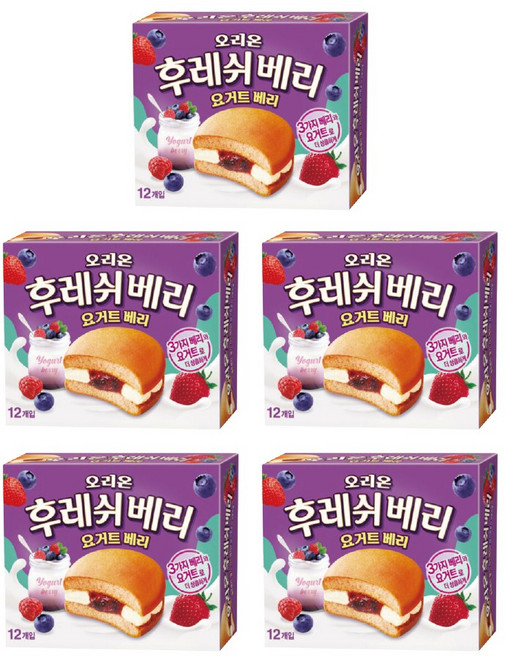 오리온 후레쉬베리 336g, 5개