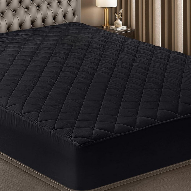Utopia Bedding 퀼트 매트리스 패드(트윈) - 신축성 있는 매트리스 프로텍터 - 매트리스 커버는 최대 40.6cm(16인치) 깊이까지 늘어납니다. - 세탁기 세탁 가