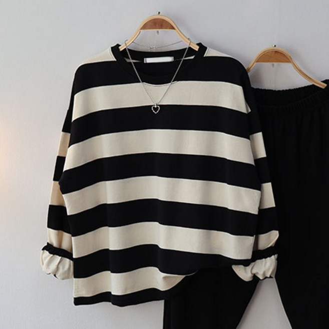 스카이코코 여성 긴팔 티셔츠 쮸리 뎅깡 단가라 티