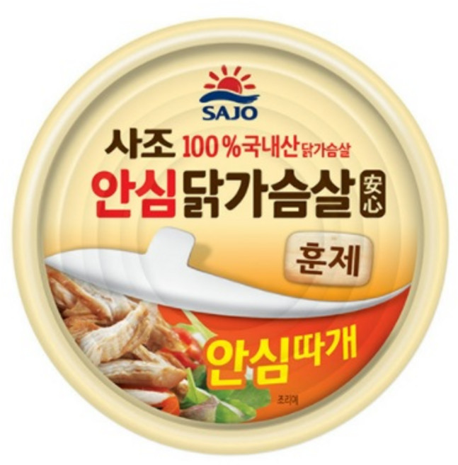 해표 안심 훈제 닭가슴살 통조림 135g, 5개