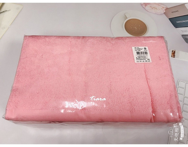 Tiara 厚款純色毛巾, 粉色一打12條, 1個