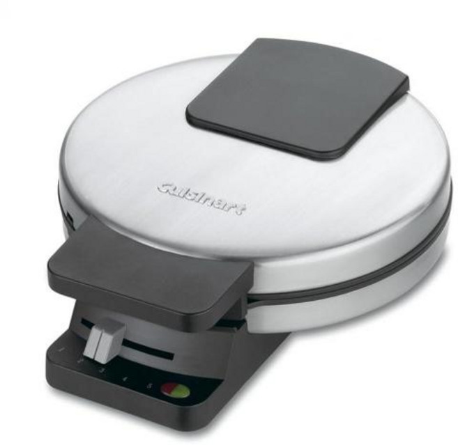 쿠진아트 Cuisinart 와플 메이커 1250W 라운드 클래식 아이언 WMR-CANAS 브러시드 스테인리스