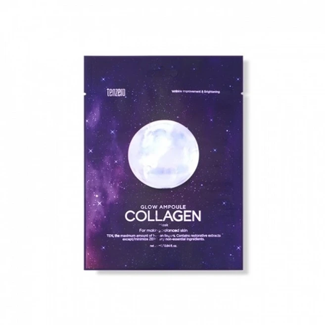텐제로 글로우 앰플 콜라겐 마스크 25 ml (10EA) - 쿠팡