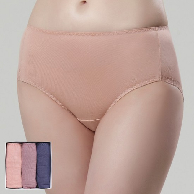 빅사이즈 여성 맥시 레이스 라인 팬티 3매 세트