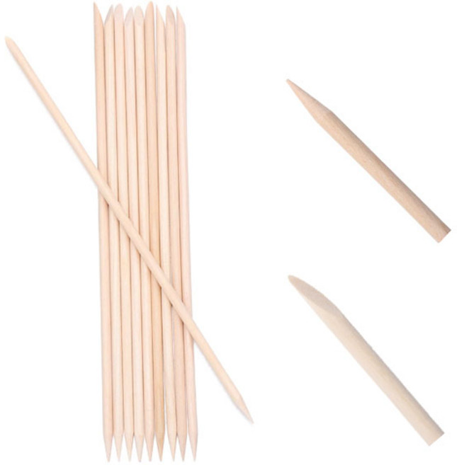 오렌지 우드스틱 (10개) 네일 시험 재료, 1개, 우드