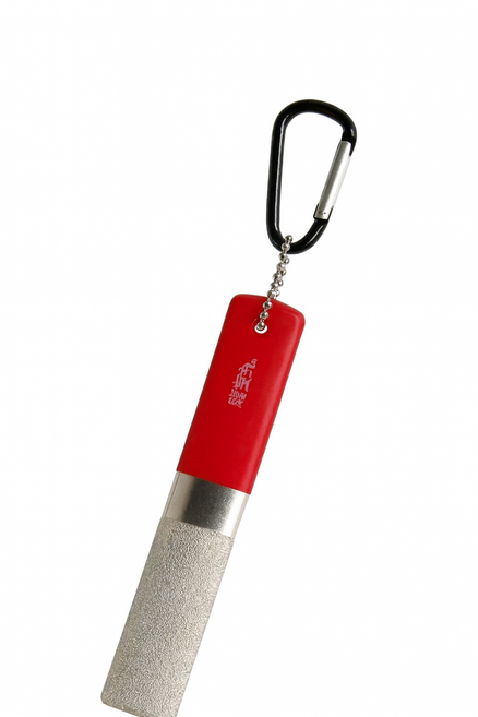 휴대용 다이아몬드 샤프너 칼갈이 다용도 줄 빵칼 가위 연마기 양면 연마기 미니 줄 카라비너 포함, 1개