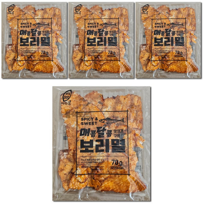 매콤달콤 보리멸, 4개, 70g