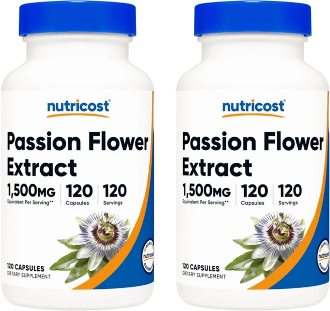 뉴트리코스트 패션 플라워 익스트랙트 1500mg 120 캡슐, 120캡슐 2개, 2개 - 쿠팡