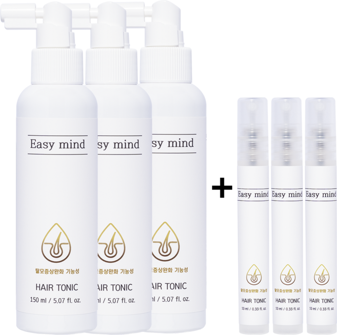 이지마인드 두피케어 맥주효모 쿨링 약산성 비건 헤어토닉 150ml + 10ml 세트, 3개