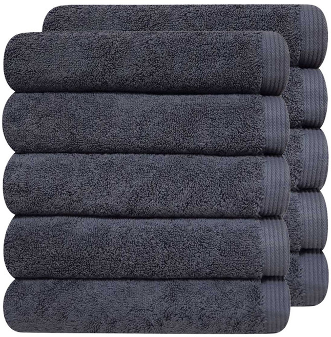 도톰한 호텔수건 170g, 챠콜그레이, 10장
