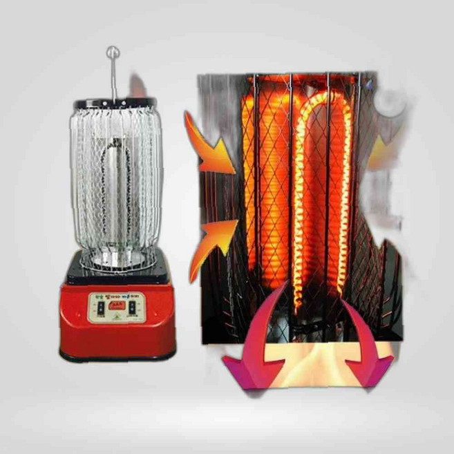 대성정밀/열가마/카본히터/HNC 스탠드전기난로 전기히터 2U-3000W/전기난로 전기난방, 본상품