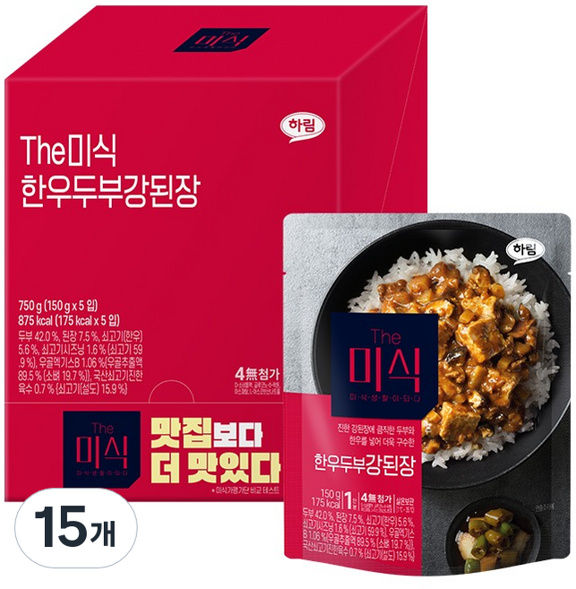 더미식 한우두부 강된장 덮밥소스, 150g, 15개