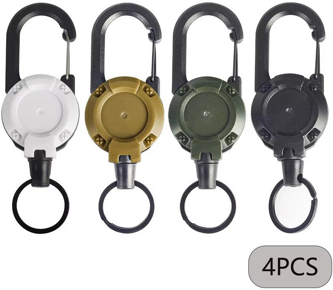 등산 낚시 릴 와이어 핀온릴 키링 4종 세트, 4개, 혼합