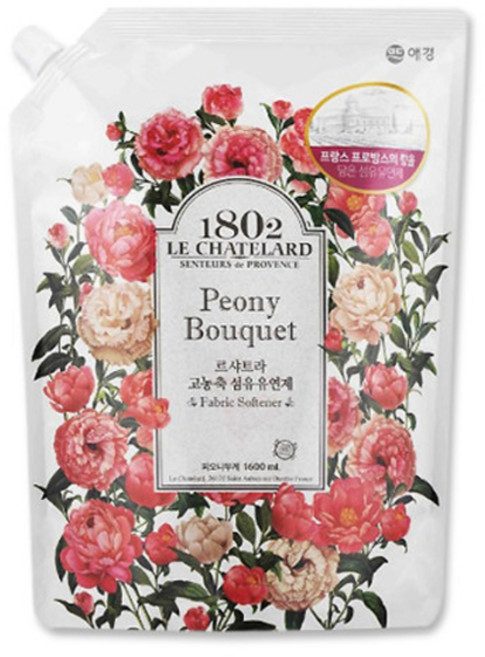 르샤트라1802 고농축 섬유유연제 피오니부케 리필, 1.6L, 1개