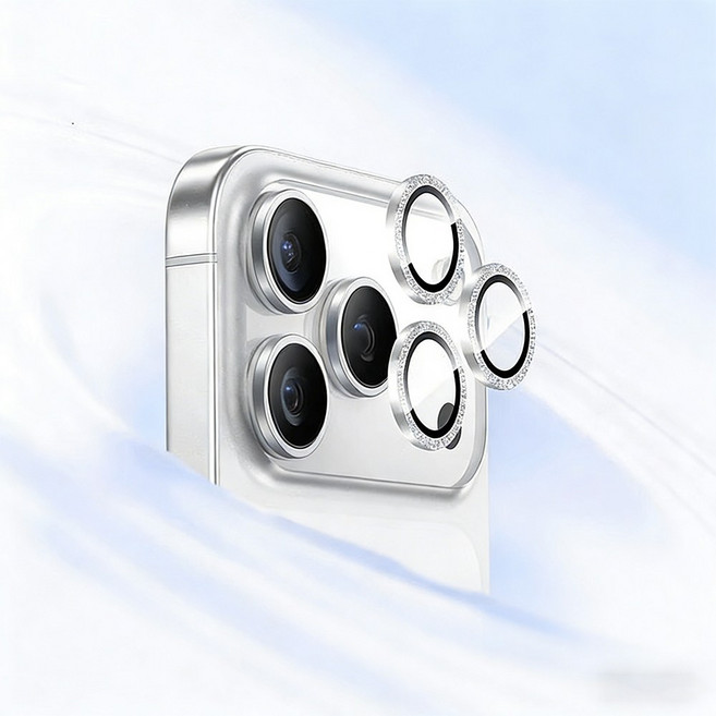 모더나이스 아이폰/갤럭시 AR 고투과 빛번짐 방지 글리터 메탈 카메라 렌즈 보호필름 고스트 방지 내구성 강화, 1개