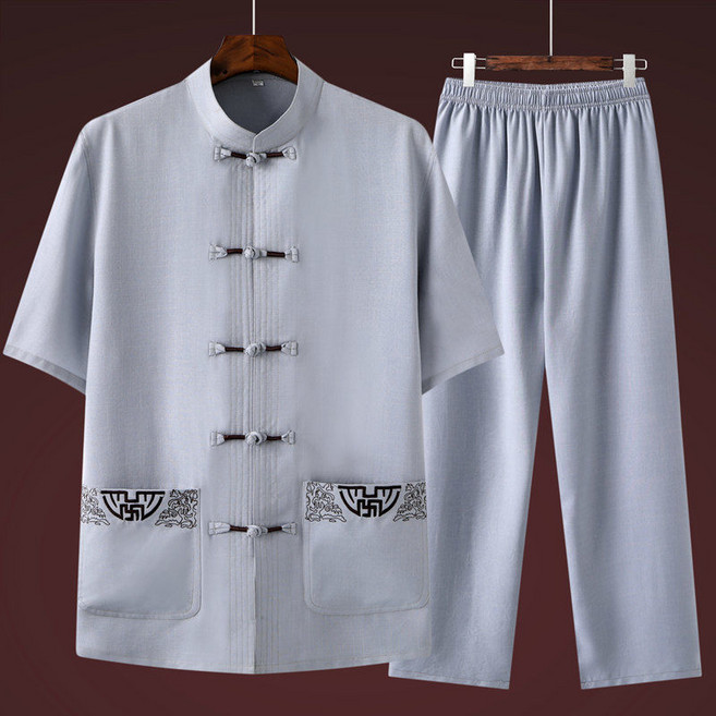 칠나무 남성 스님 반팔 승복 절복 운동복 계량한복 공연복 투피스BMX25