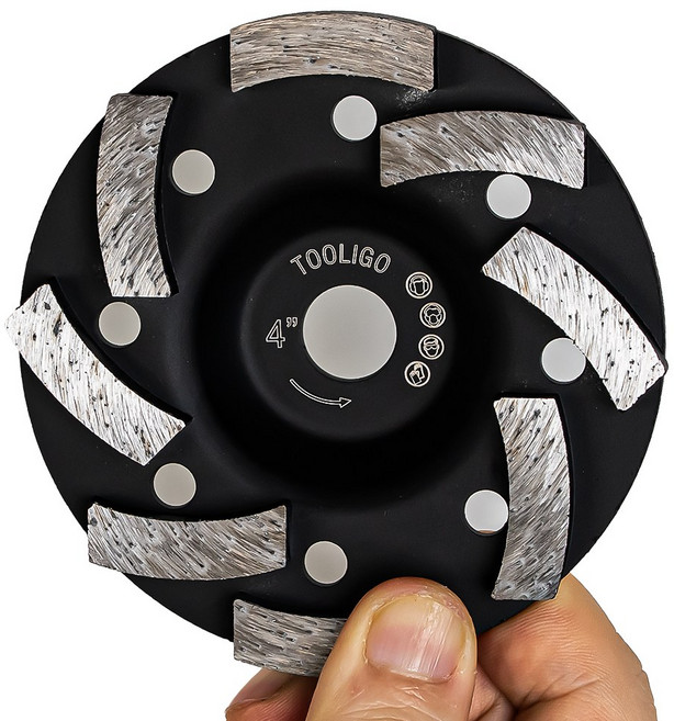 툴리고 다이아몬드 평컵 휠 그라인더날 4인치 100mm 바닥 연마, 5개